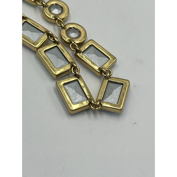 J. Crew Aurora Borealis Multicolor Iridescent Rhinestone statement Necklace New - Picture 10 of 13